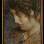 Mosè Bianchi, Volto di donna (studio), fine XIX sec.